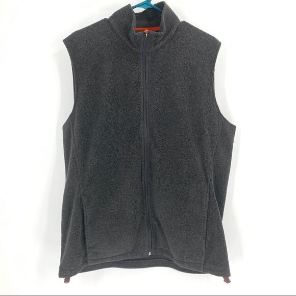 Woolrich Gray Fleece Zipper Front Vest - Picture 1 of 7